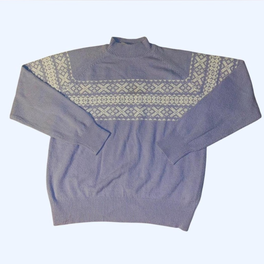 Vintage TanJay Pastel Purple Holiday Knit Sweater